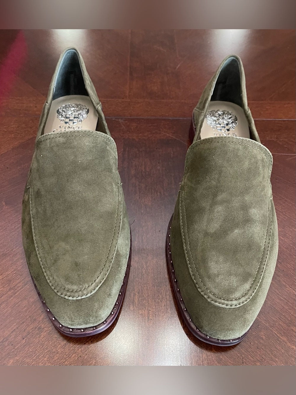 Vince Camuto NWT & box Olive Green Suede Slip-On Loafers